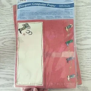 Western Computer Paper Party Supplies | 2 Sets Country Western Designer Computer Paper ...